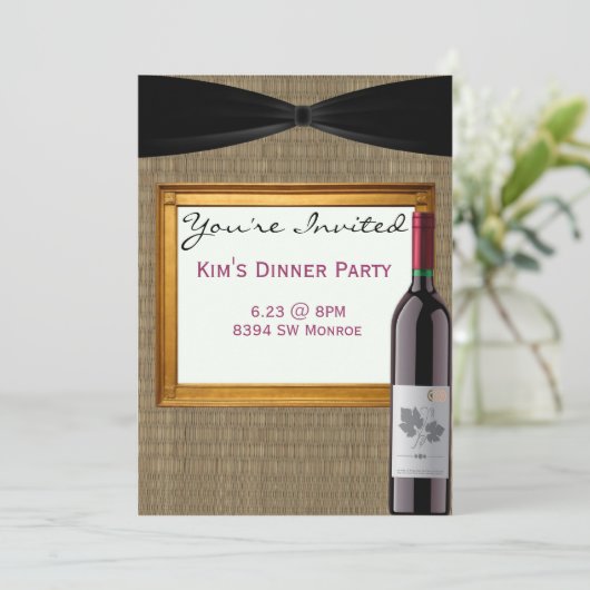 Abendessen Party Einladung (Stehend Vorderseite)