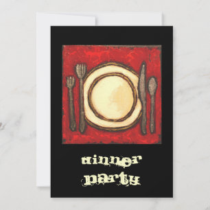 Abendessen Party Einladung