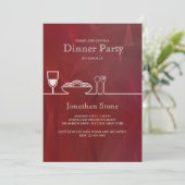 Abendessen Party Einladung (Stehend Vorderseite)