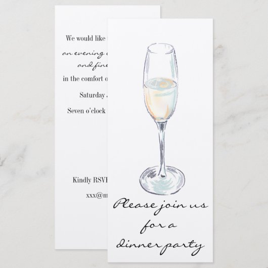 Abendessen-Party Einladung (Vorne/Hinten)