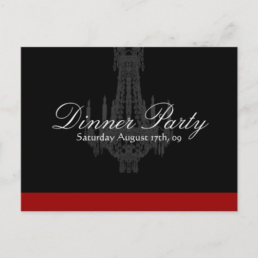 Abendessen Party Einladung (Vorderseite)