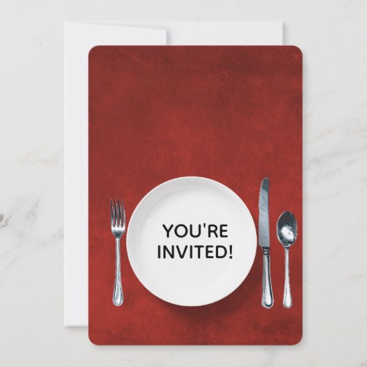 Abendessen Party Einladung (Vorderseite)
