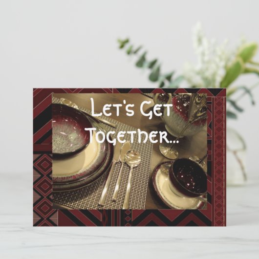 Abendessen Party Einladung (Stehend Vorderseite)