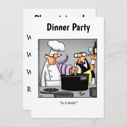 Abendessen Party Einladung (Vorne/Hinten)