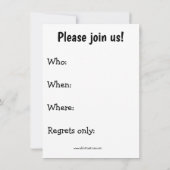 Abendessen Party Einladung (Rückseite)