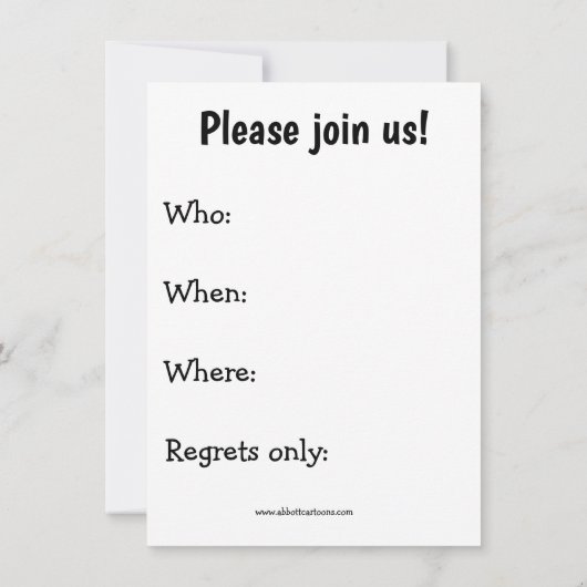 Abendessen Party Einladung (Rückseite)