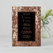 Abendessen Party Einladung Botanisches Schwarzes R (Stehend vorne)