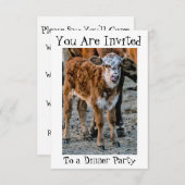 Abendessen-Party Einladung ~ lustiges ~ humorvoll (Vorne/Hinten)