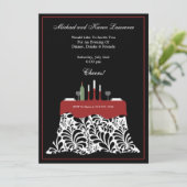 Abendessen Party Feier Einladung (Stehend Vorderseite)