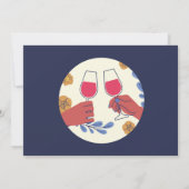 Abendessen Party Freunde Geburtstag Weinverkostung Einladung (Rückseite)