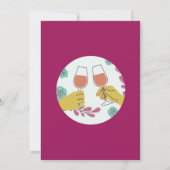 Abendessen Party Freunde Geburtstag Weinverkostung Einladung (Rückseite)