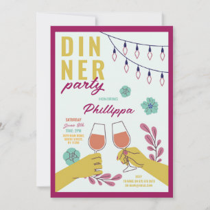 Abendessen Party Freunde Geburtstag Weinverkostung Einladung