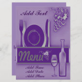 Abendessen-Party Initations Einladung (Vorne/Hinten)