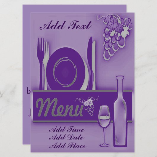 Abendessen-Party Initations Einladung (Vorne/Hinten)