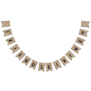 Abendessen-Party Kraftpapiers Friendsgiving Wimpelkette