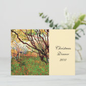 Abendessen Party, Obstgarten im Blossom Vincent va Einladung (Stehend Vorderseite)