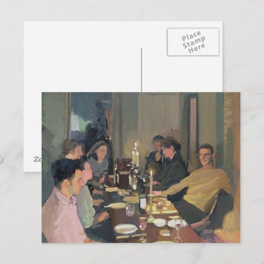 Abendessen Party Postkarte (Vorne/Hinten)