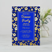 Abendessen Party Retro Spaß Blume Feiern Folieneinladung (Stehend vorne)