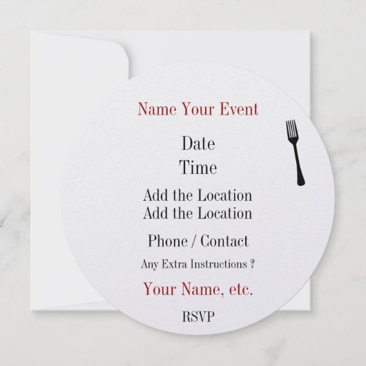 Abendessen Party Runde Einladung - SRF (Rückseite)