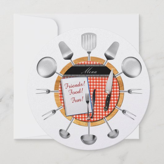 Abendessen Party Runde Einladung - SRF (Vorderseite)