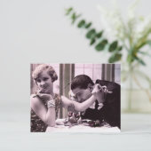 Abendessen Postkarte (Stehend Vorderseite)