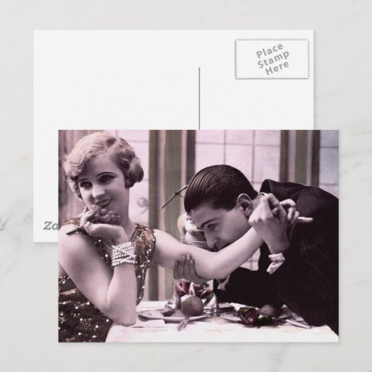 Abendessen Postkarte (Vorne/Hinten)