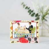 Abendessen Postkarte (Stehend Vorderseite)