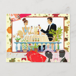 Abendessen Postkarte