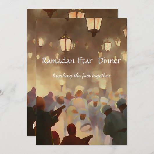 Abendessen Ramadans Iftar Einladung (Vorne/Hinten)