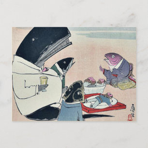 Abendessen russischer Seeleute von Kobayashi, Kiyo Postkarte