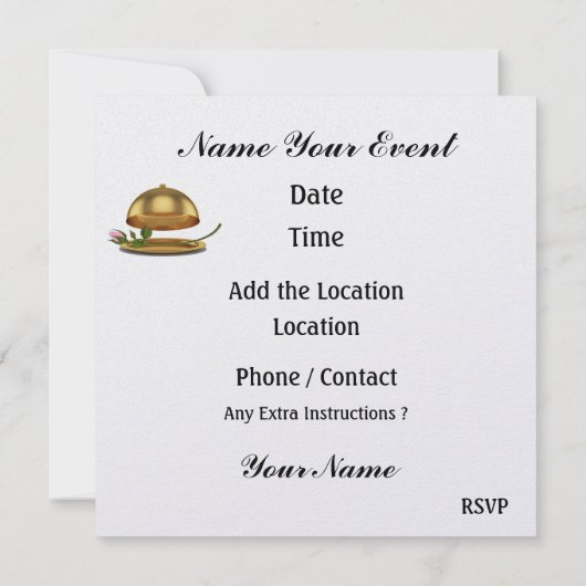 Abendessen/Special Event/Lass der Good Times Roll! Einladung (Rückseite)