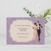 Abendessen & Tanz Party Vintage Einladung (Stehend Vorderseite)