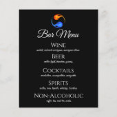 Abendessen und Bar Menu-Twin Flame Hochzeit Thema- (Rückseite)