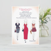 Abendessen-und Modeschau-Einladungen Einladung (Stehend Vorderseite)