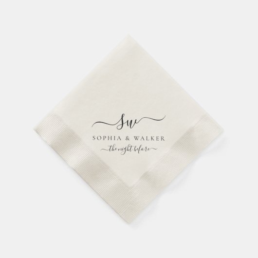 Abendessen vor der Probe Modernes Elegantes Serviette (Ecke)