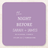 Abendessen vor der Probe Rechteckiger Pappuntersetzer (Vorderseite)