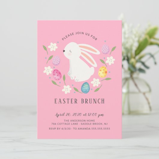 Abendessen zu Ostern Einladung (Stehend Vorderseite)