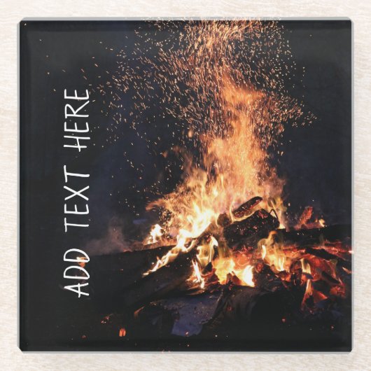 Abendfeuer Glasuntersetzer (Vorderseite)