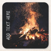 Abendfeuer Rechteckiger Pappuntersetzer (Vorderseite)