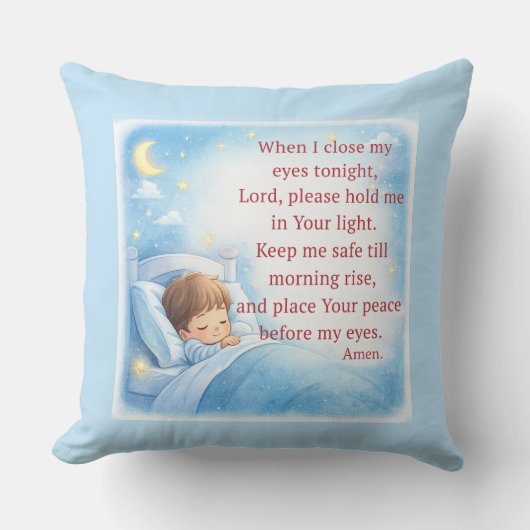 Abendgebet für Kinder Kissen (Vorderseite)