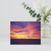 Abendglühen Postkarte (Stehend Vorderseite)