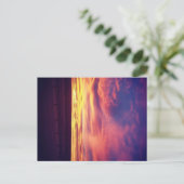 Abendglühen Postkarte (Stehend Vorderseite)