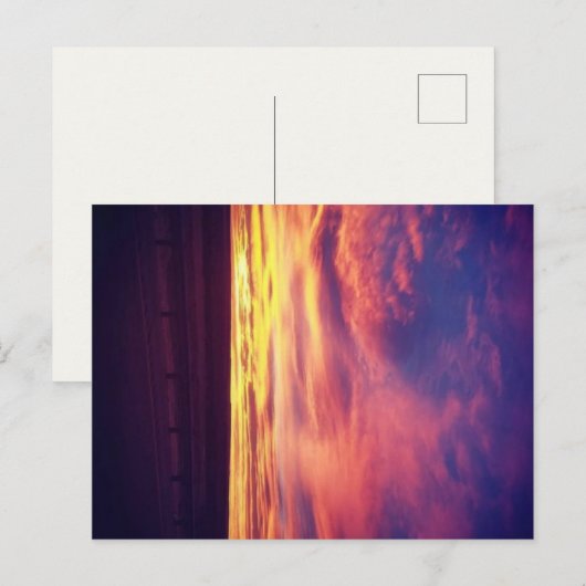 Abendglühen Postkarte (Vorne/Hinten)