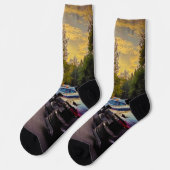 Abendglühen-Straßen-Socken – Anpassbar Socken (Linkes Detail)