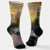 Abendglühen-Straßen-Socken – Anpassbar Socken (Gewinkelt)