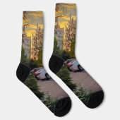 Abendglühen-Straßen-Socken – Anpassbar Socken (Rechts)