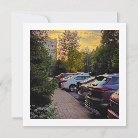 Abendglühen Urbane Einladung – Anpassbar (Vorderseite)
