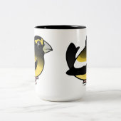 AbendGrosbeak Zweifarbige Tasse (Mittel)