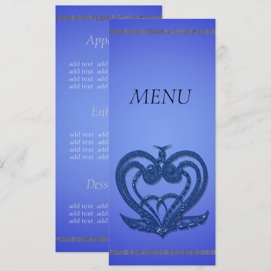 Abendkarte Menükarte (Vorne/Hinten)