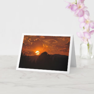Abendlandschaft bei Sonnenuntergang Karte